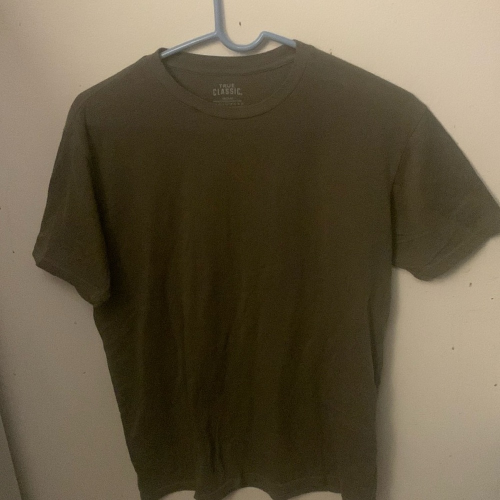 Ultra Soft Army Green True Classic Crewneck Tshirt 60/40 Cotton Blend SZ M